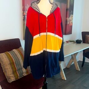 Vibrant Colorblock Women's Hooded Jacket